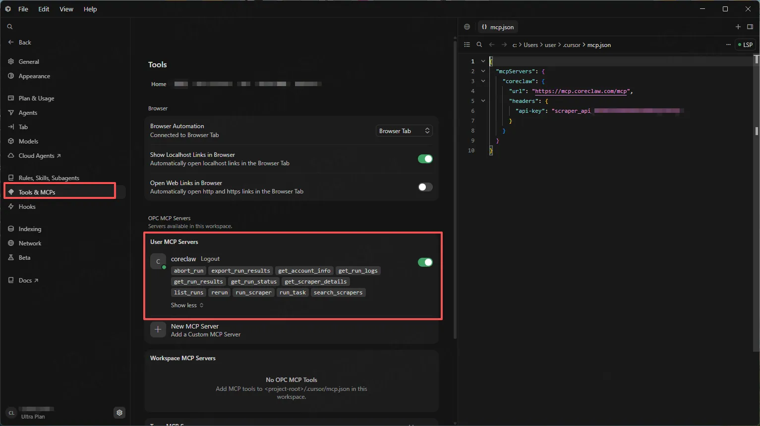 Cursor IDE MCP Configuration